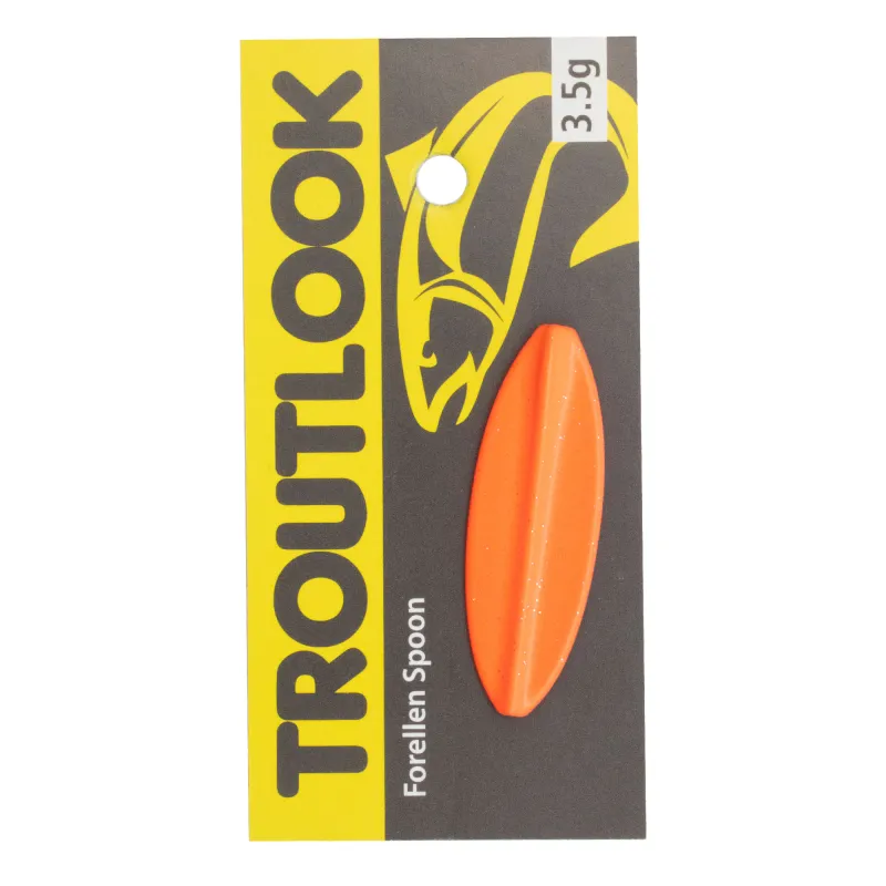 Troutlook Hurricane Inline Spoon 4,00cm - 3,5g - Black-Orange UV