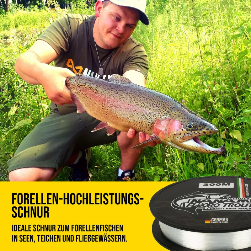 Troutlook Nanami Fluoro Trout 300m - 0,25mm - 8,1kg - transparent