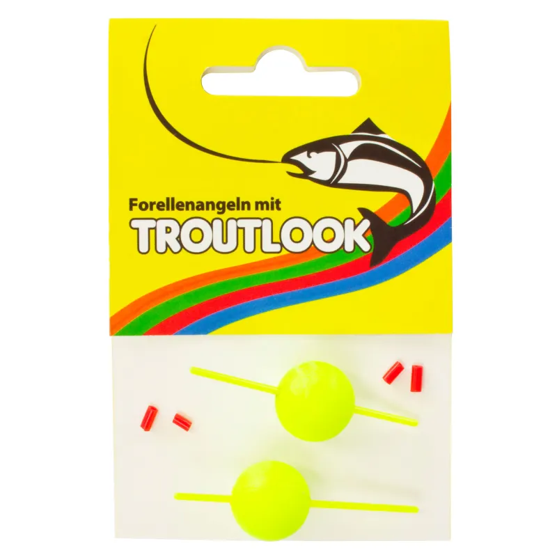 Troutlook Steckpilot gelb - 16mm - 2 Stück