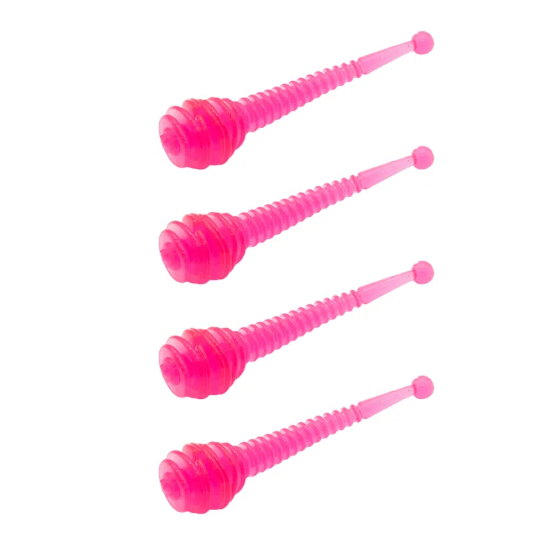 Troutlook Trout Area Worm Set schwarz-pink - 3,8mm