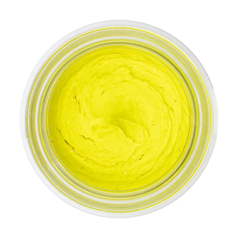 Troutlook Trout Bait Forellenknete mit Knoblauch Sunshine Yellow Glitter Gelb - 50g