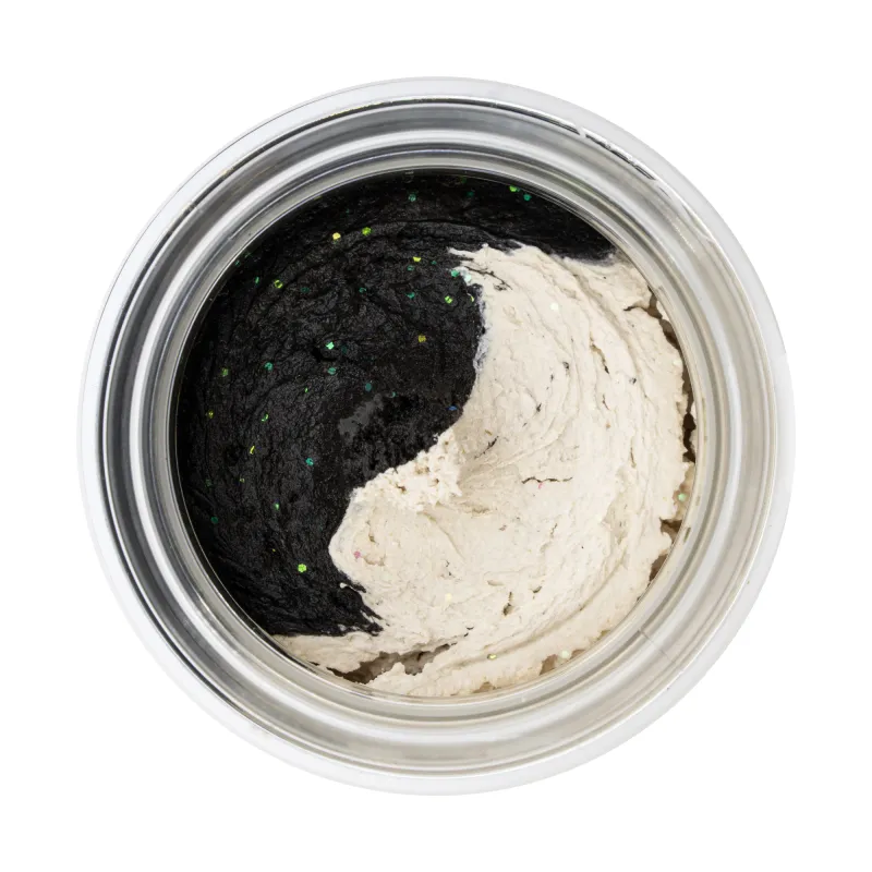 Troutlook Trout Bait Forellenknete mit Knoblauch Troutdream Glitter schwarz/weiß - 50g