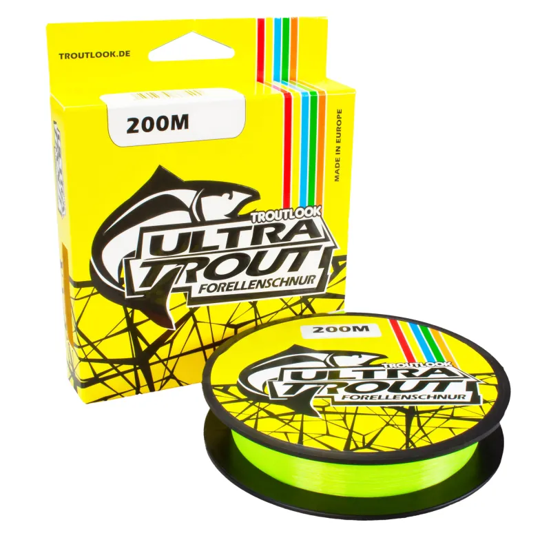 Troutlook Ultratrout Forellen Schnur 200m - 0,18mm - 4,05 kg - fluogelb