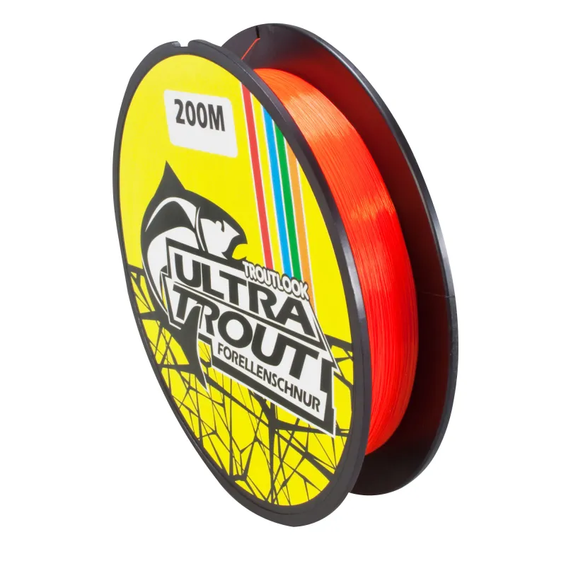 Troutlook Ultratrout Forellen Schnur 200m - 0,18mm - 4,05 kg - signalorange