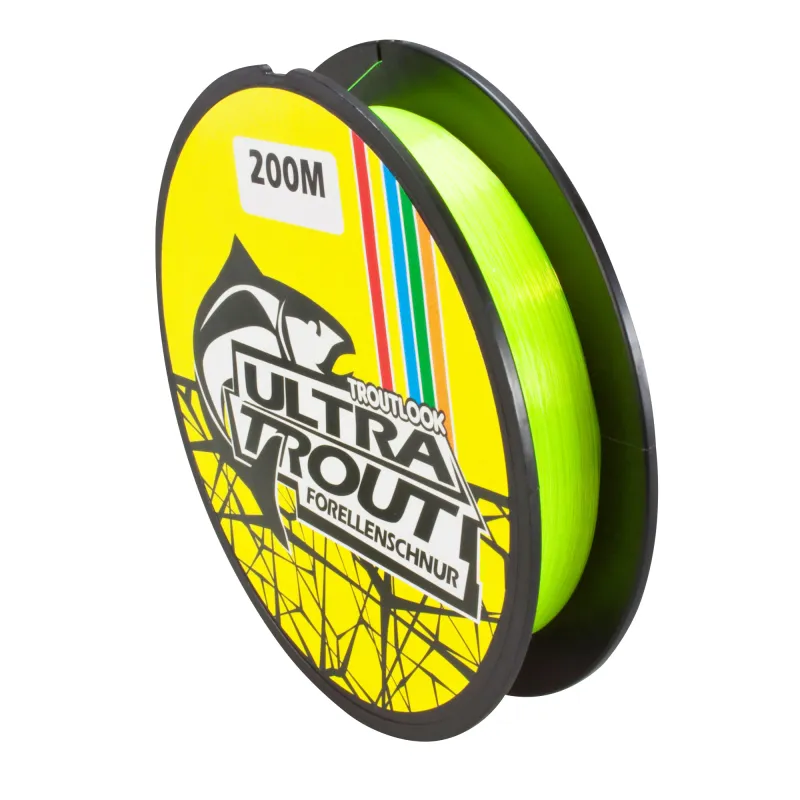 Troutlook Ultratrout Forellen Schnur 200m - 0,20mm - 4,70 kg - fluogelb