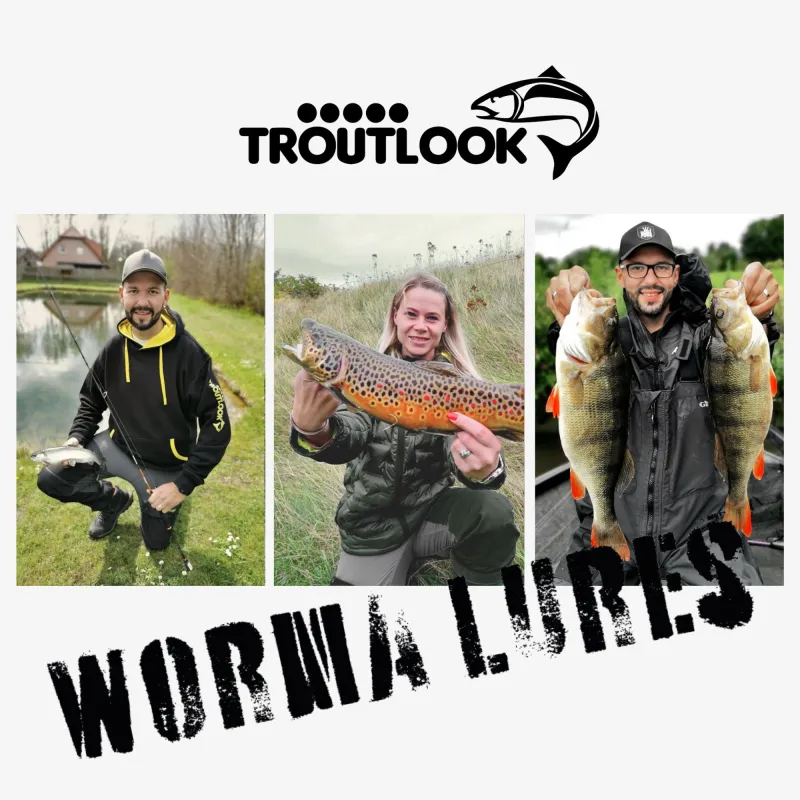 Troutlook Worma Lures - Fat Wormy Competition Cheese - 5,5cm - 12 Stück - Olive