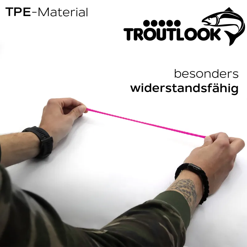 Troutlook Worma Lures - Fat Wormy Competition Cheese - 5,5cm - 12 Stück - Pink Spezial