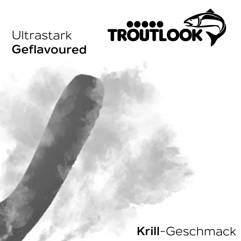 Troutlook Worma Lures - Fat Wormy Competition Krill - 5,5cm - 12 Stück - Black