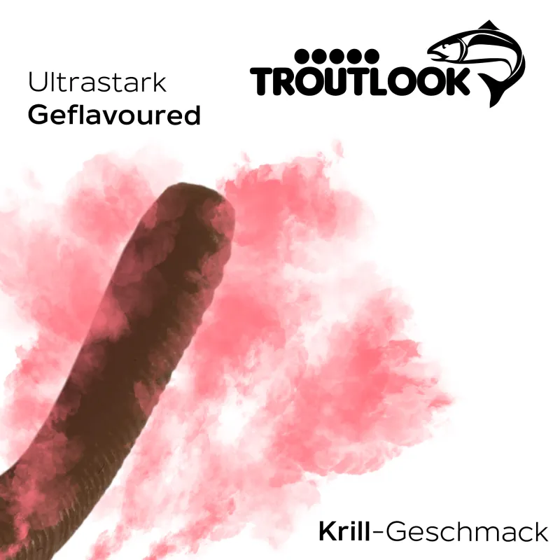Troutlook Worma Lures - Fat Wormy Krill - 8,5cm - 7 Stück - Brown