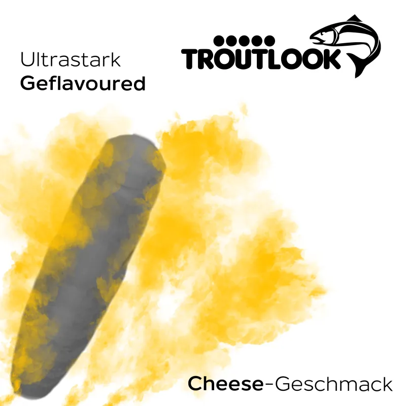 Troutlook Worma Lures - Largos Slim Cheese - 3,5cm - 15 Stück - Black