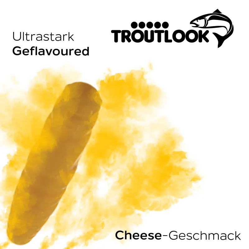 Troutlook Worma Lures - Largos Slim Cheese - 3,5cm - 15 Stück - Coffee