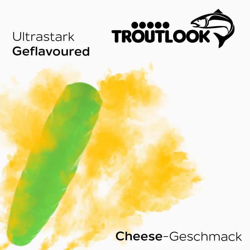 Troutlook Worma Lures - Largos Slim Cheese - 3,5cm - 15 Stück - Olive