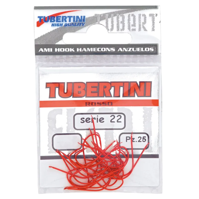 Tubertini Haken S."22"rot Gr. 8 rot - Gr.8 - 25Stück