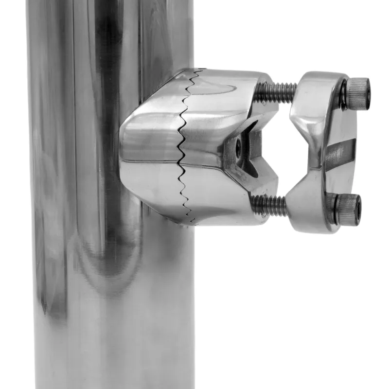 Waterside Bootsrutenhalter Edelstahl Reling 25-27mm silber - 23cm