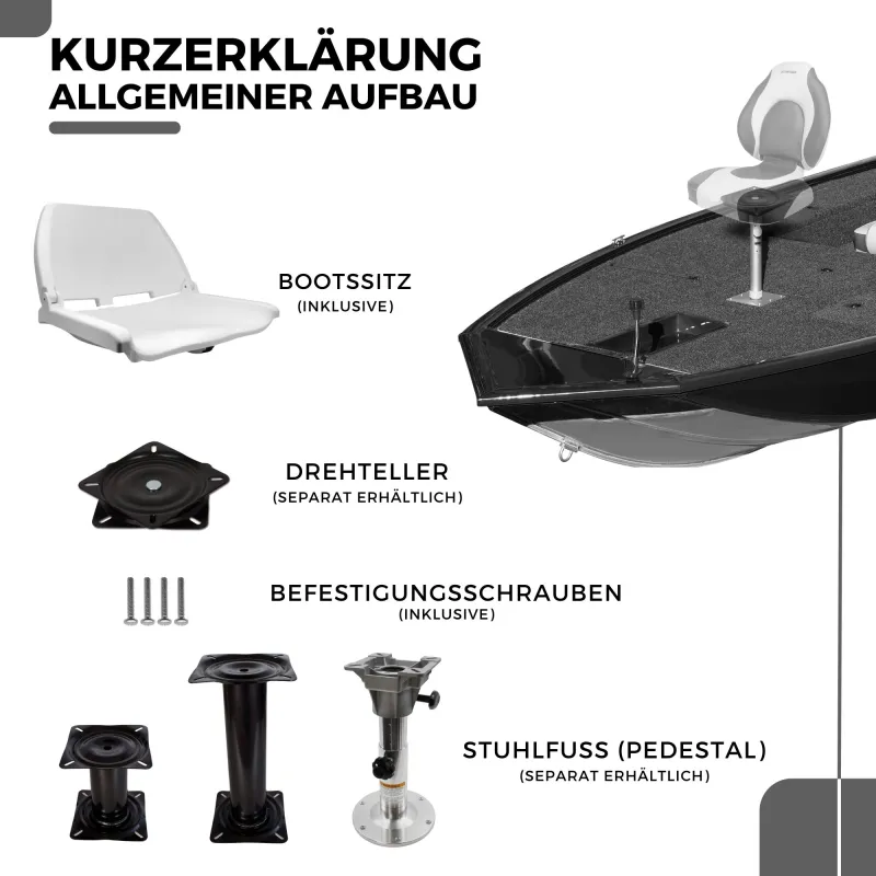 Waterside Captain Deluxe Allwetter Bootssitz (Boat Seat)