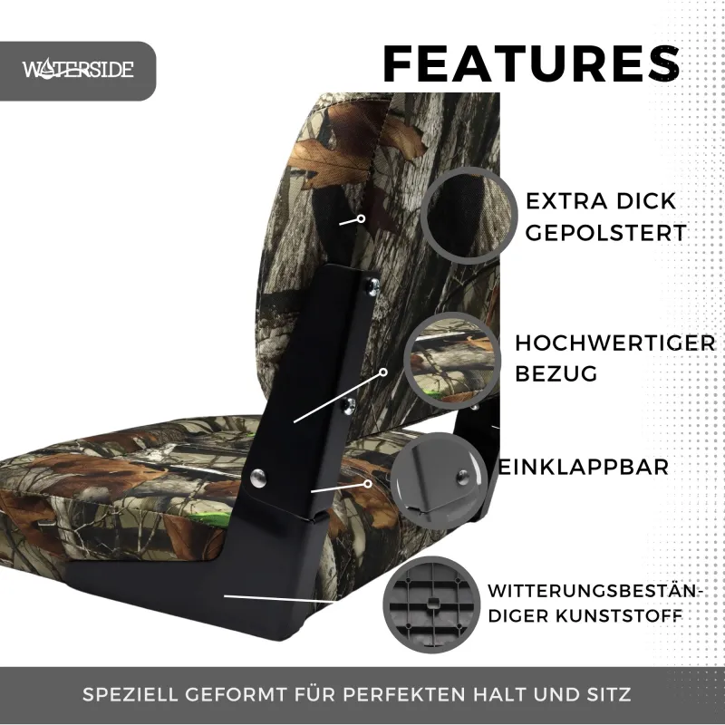 Waterside Captain Deluxe Bootssitz Realtree/camou