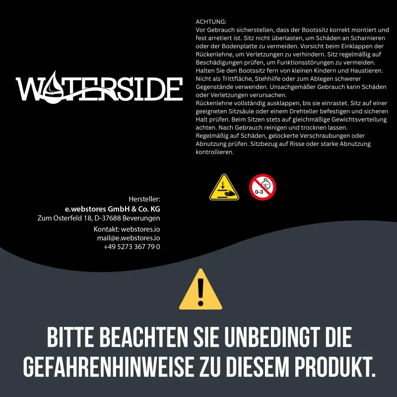 Waterside Captain Deluxe Bootssitz rot/weiß
