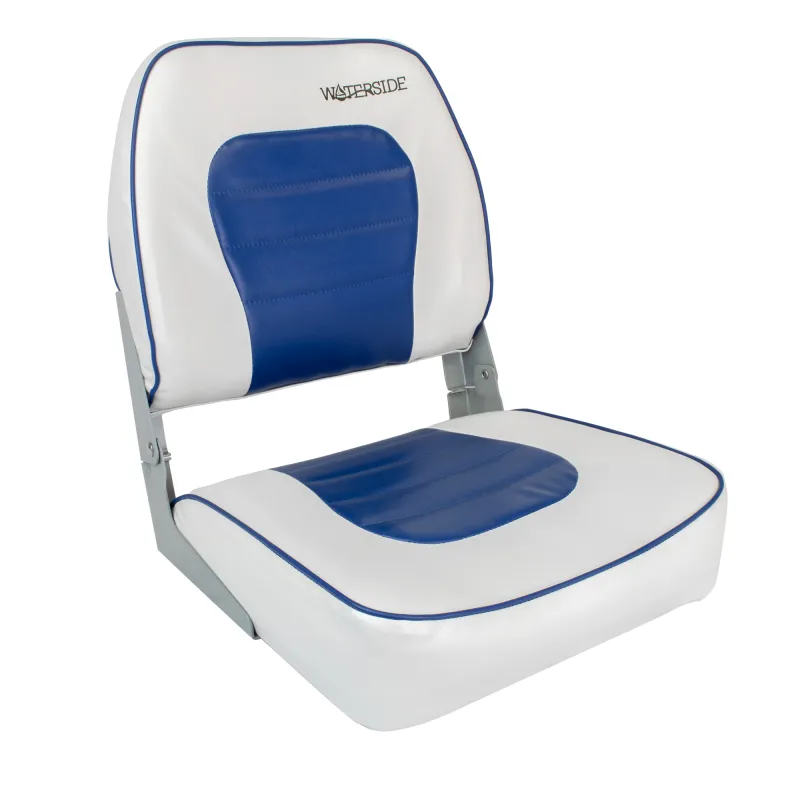 Waterside Captain Deluxe Bootssitz Low Back blau/weiß