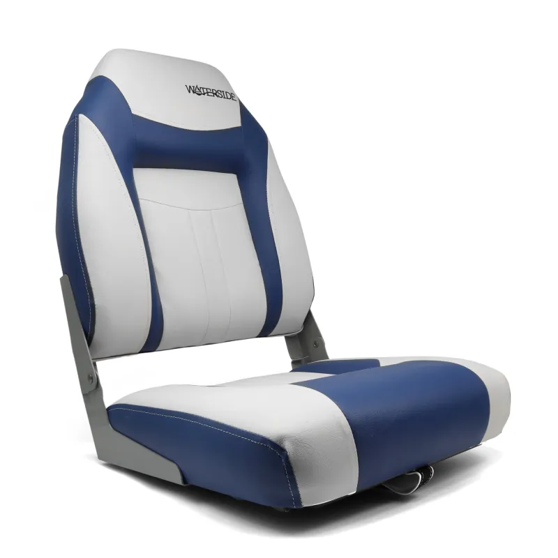 Waterside Captain Luxus Bootssitz Highback blau/weiß