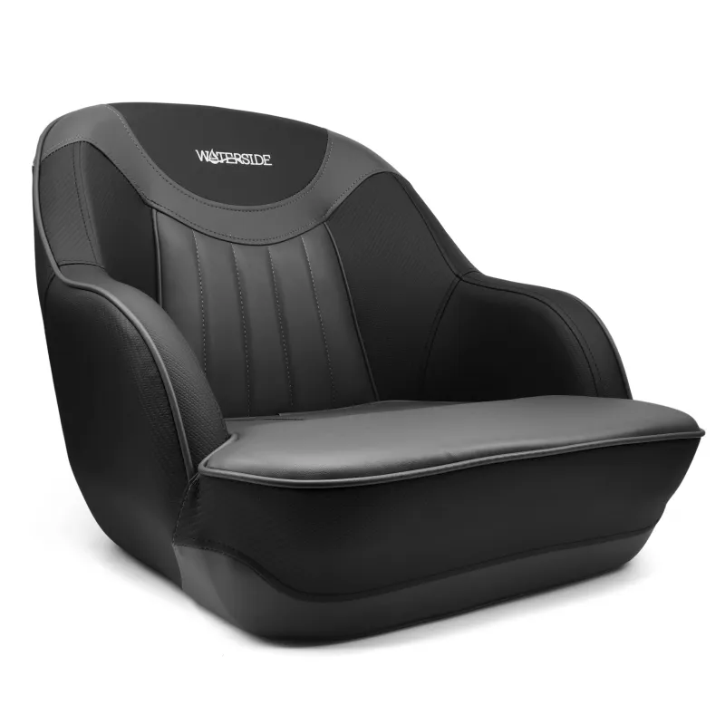 Waterside Captain Tourer Seat Dark Series - Bootssitz charcoal-black