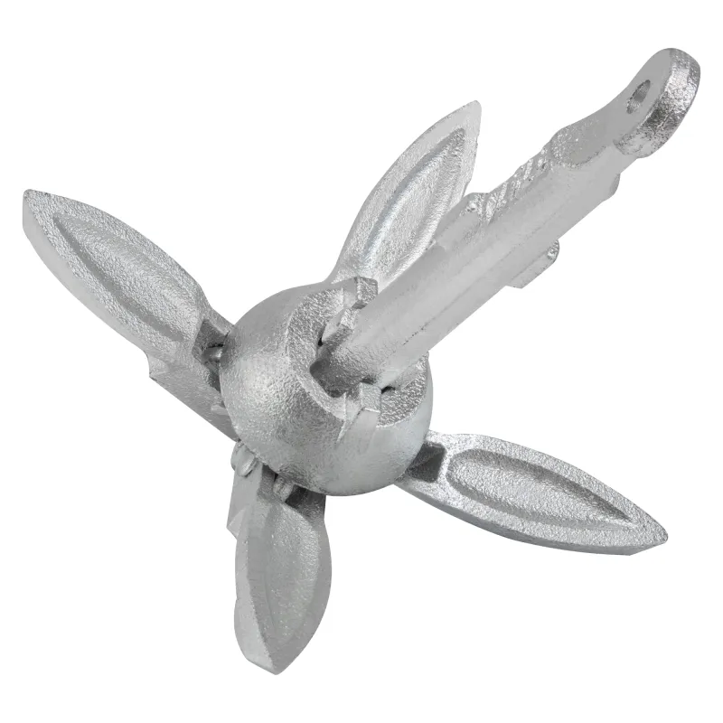 Waterside Klappbarer Draggen Anker (Bootsanker, Belly Boat Anker) 700g