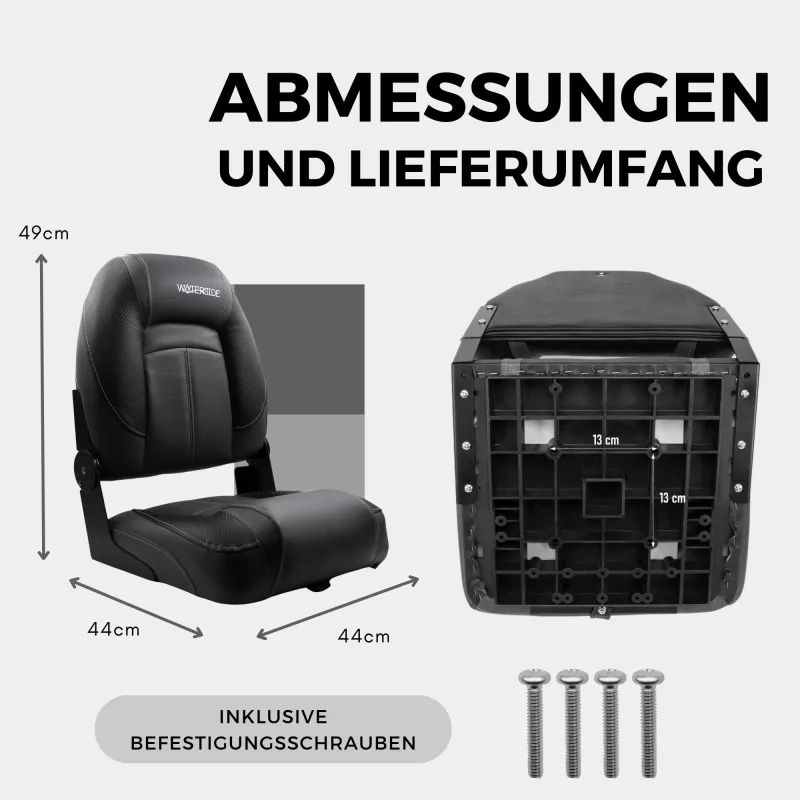 Waterside Luxus High Back Bootssitz - Jack - Dark Series