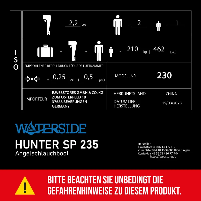 Waterside Schlauchboot Hunter SP 235