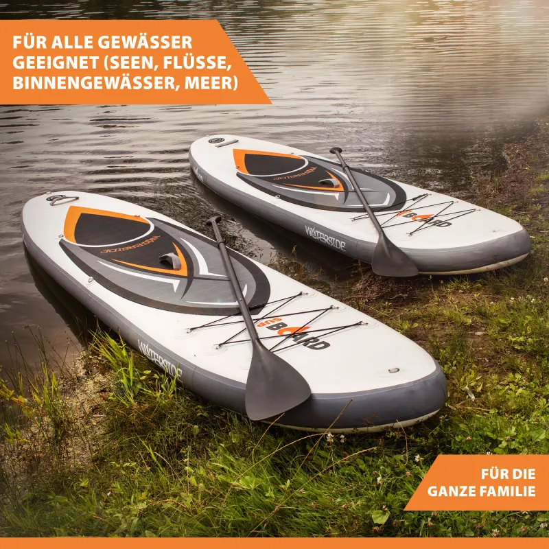 Waterside SUP 3.3 X-Bay white Edition weiß - 3,30m x 0,76m x 0,15m