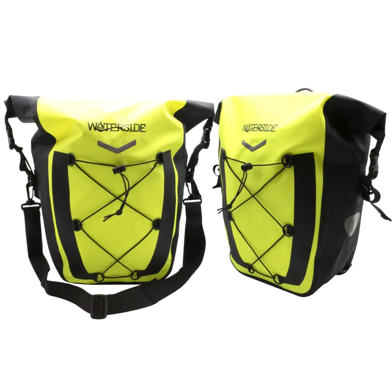 Waterside Wasserfeste Fahrradtaschen (Paar) "Bikecase" 2x15Liter - 30 x 12 x 35 cm - gelb
