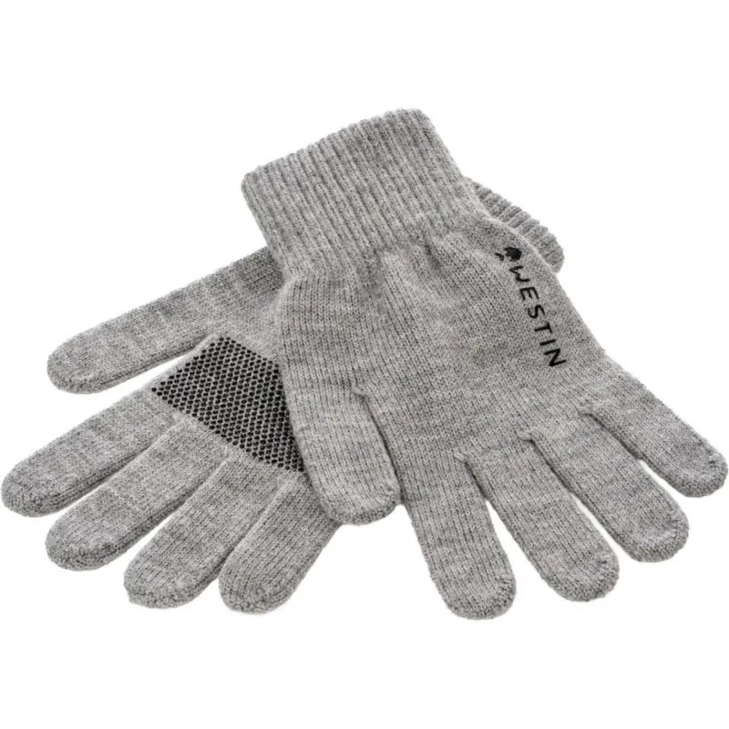 Westin Merino Wool Gloves Light Grey Melange - Large