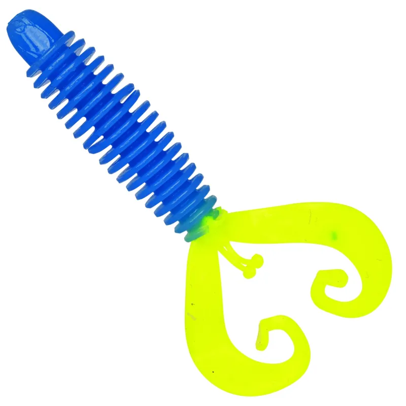 Westin RingCraw Baby Blue/Chartreuse - 6cm - Banana - 8 Stück