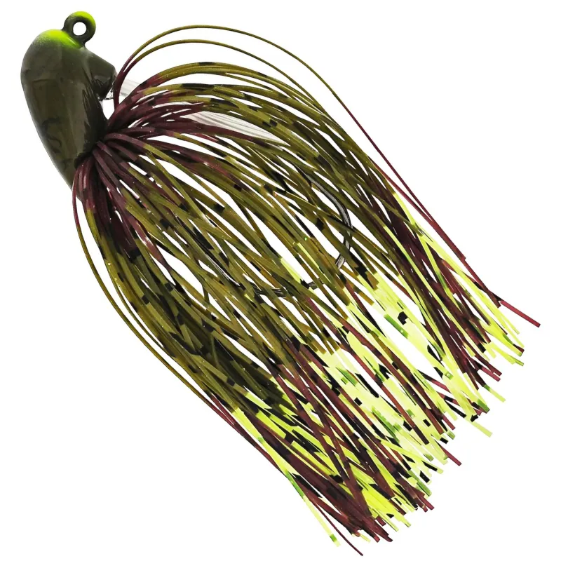 Westin Slide-Up Rubber Jig Tungsten Green Pumpkin/Chartreuse - 5g - #2/0 - 1 Stück