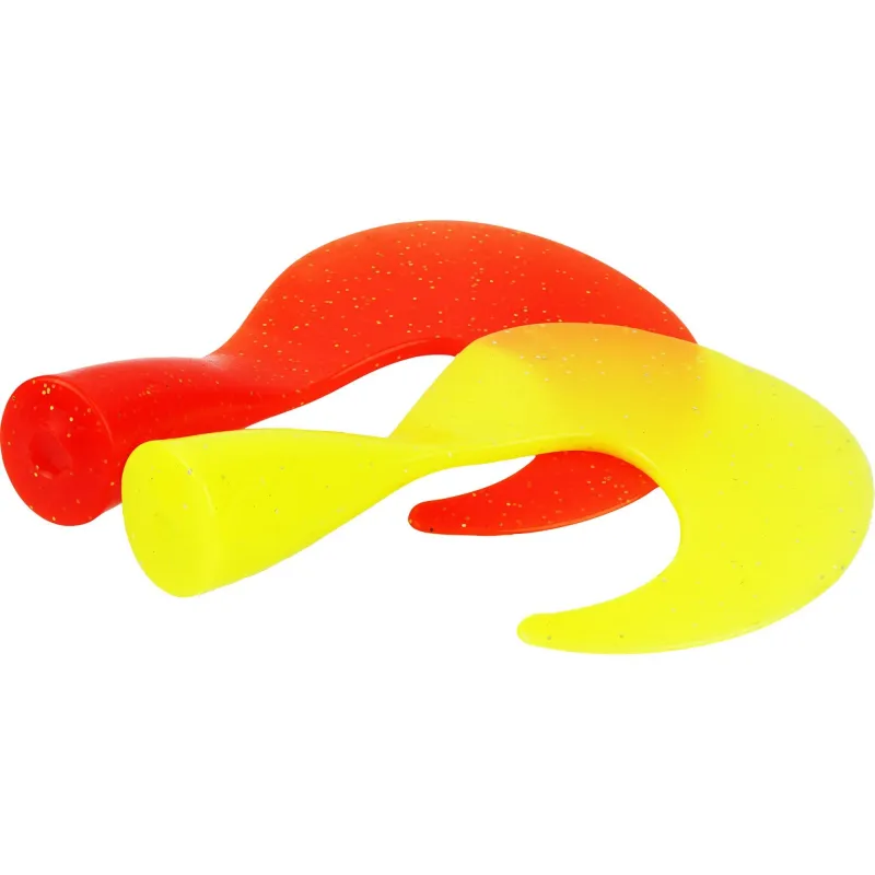 Westin Swim Tail Spare Curltail Fluo. Orange/Fluo. Yellow - 9cm - 8g - 2 Stück