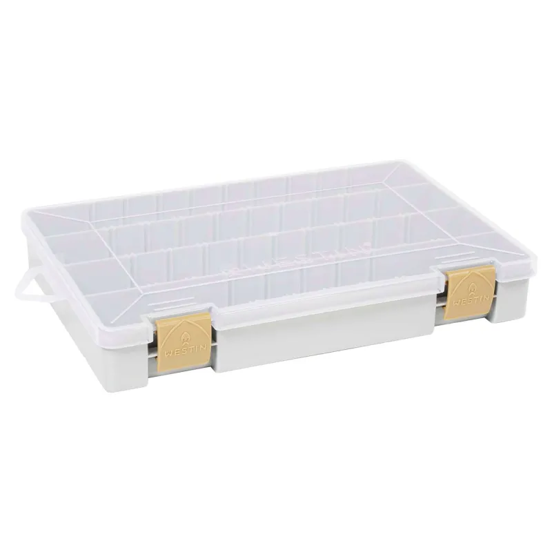 Westin W3 Tackle Box 27,5 x 18,5 x 4,5cm - grey clear - 1Stück