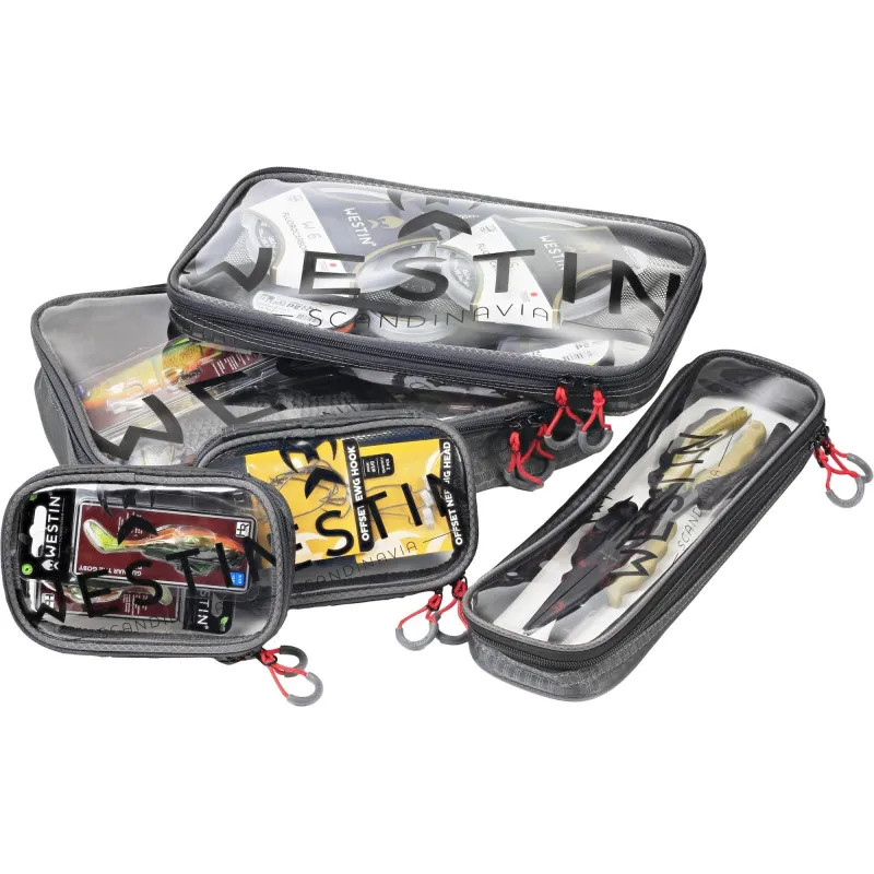 Westin W4 Clear Guard Pouch Set Titanium Black - 5 Taschen