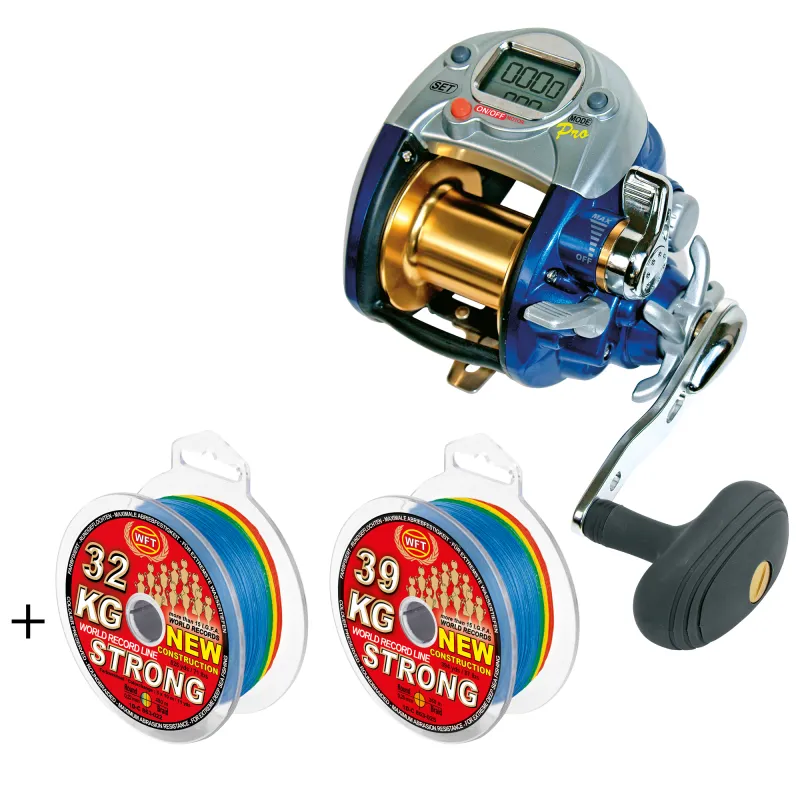 WFT Elektro Multirolle Electra Pro 700PR inkl. 2 x KG Schnur 360m/ 0,25mm - 3,5:1 - 700g