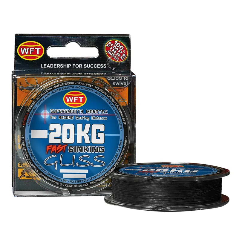 WFT Gliss Sinking black 300m 7KG 0,12mm black - TK7kg - 0,12mm - 300m