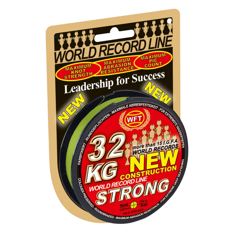 WFT New 10KG Strong chartreuse 150m 0,08mm chartreuse - TK10kg - 0,08mm - 150m