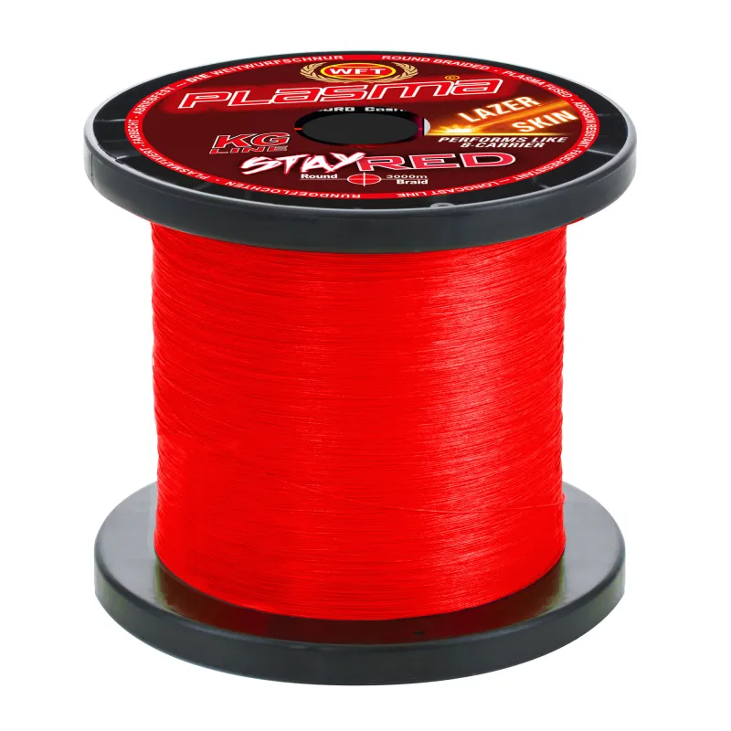 WFT Plasma Stay Red Lazer Skin 3000m 8KG 0,08mm red - TK8kg - 0,08mm - 3000m