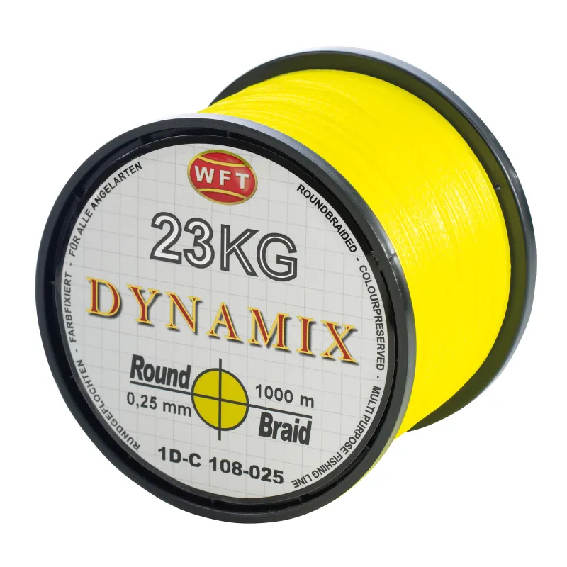 WFT Round Dynamix gelb 10 KG 1000 m 0,10mm gelb - TK10kg - 0,1mm - 1000m
