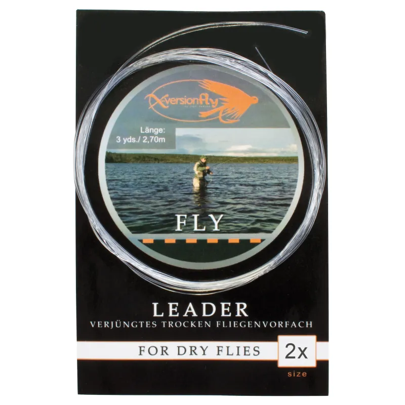 X-Version Fly Fly Leader, Verjüngtes Vorfach Gr.2x - 0,22-0,54 mm