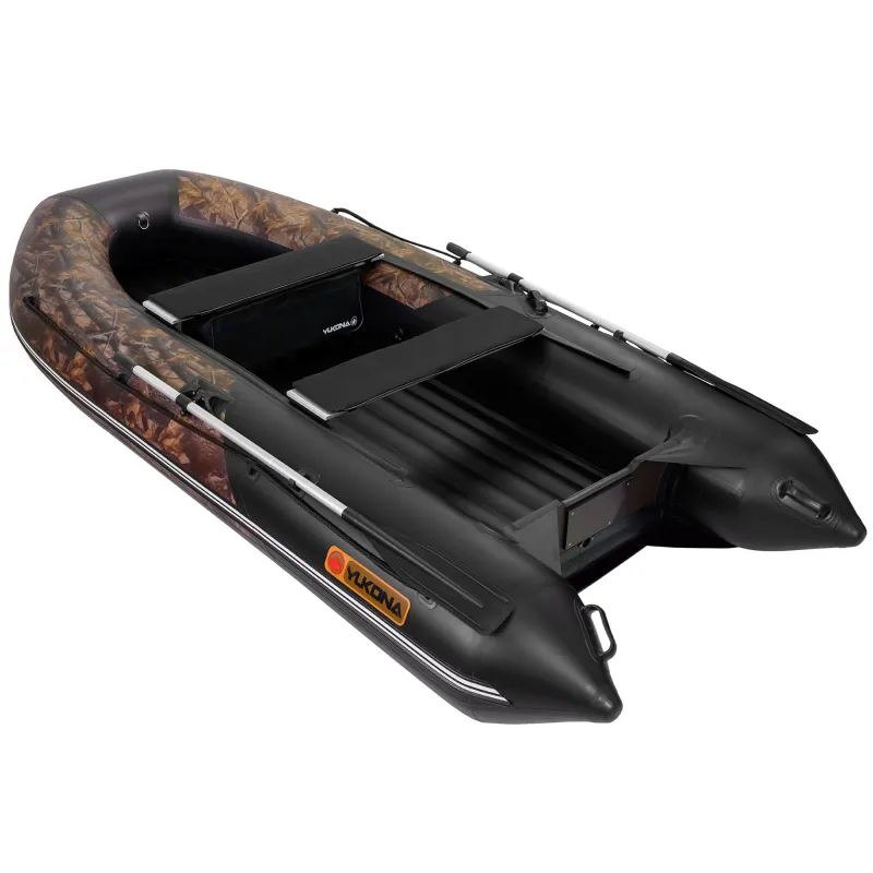 YUKONA 350 Inflatable Boat 3,50m - TK600kg - Camouflage + black