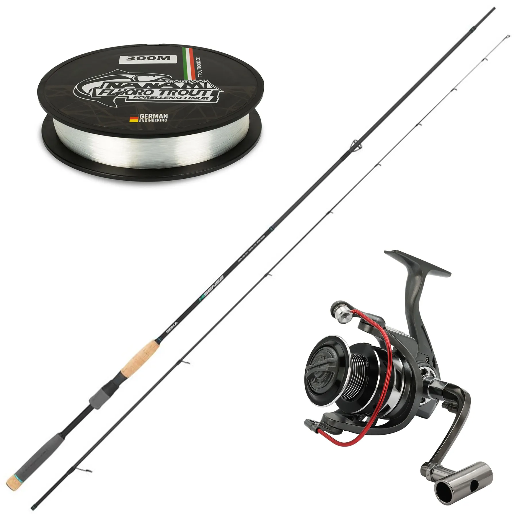 Tubertini Spinnset Perch 2,23m- 2-12g - FD2000 - 80m-0,15mm